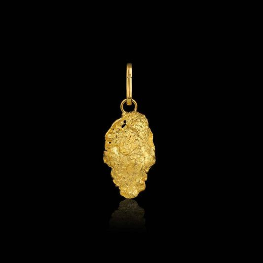 Yukon Gold Nugget Pendant with Diamonds