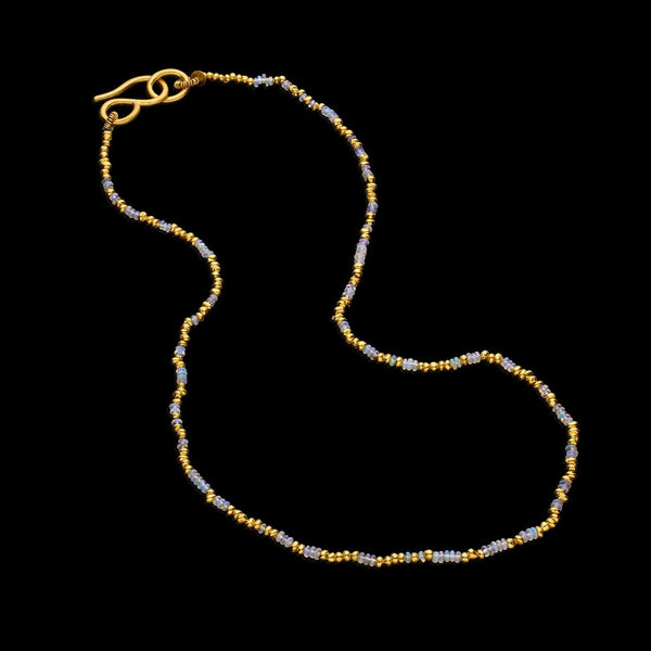Opal Bead Chain Necklace