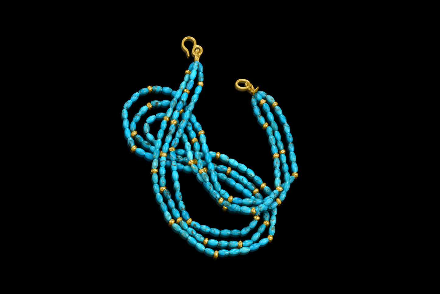 Three Strand Turquoise Necklace