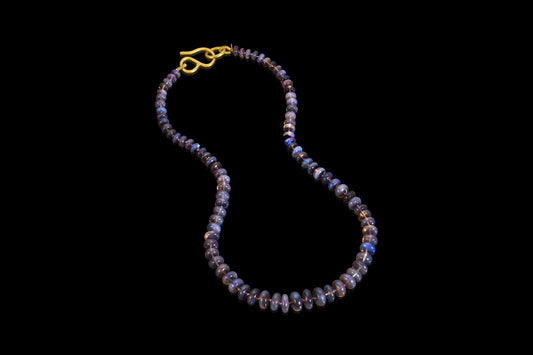 Lavender Opal Bead Necklace
