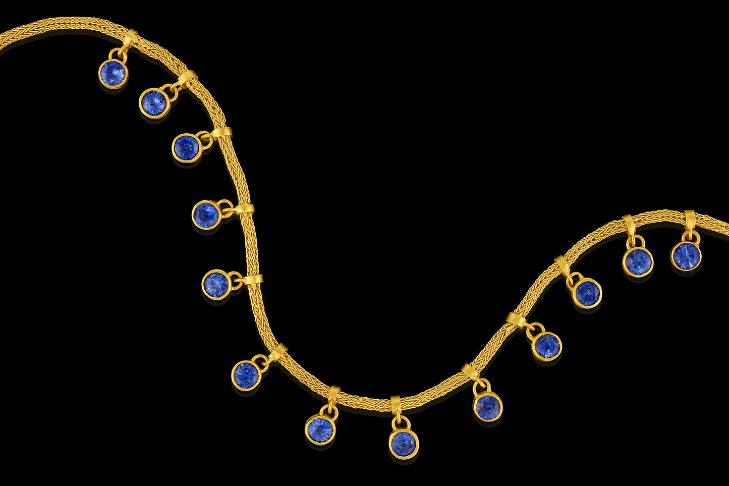 Grecian Sapphire Drop Necklace