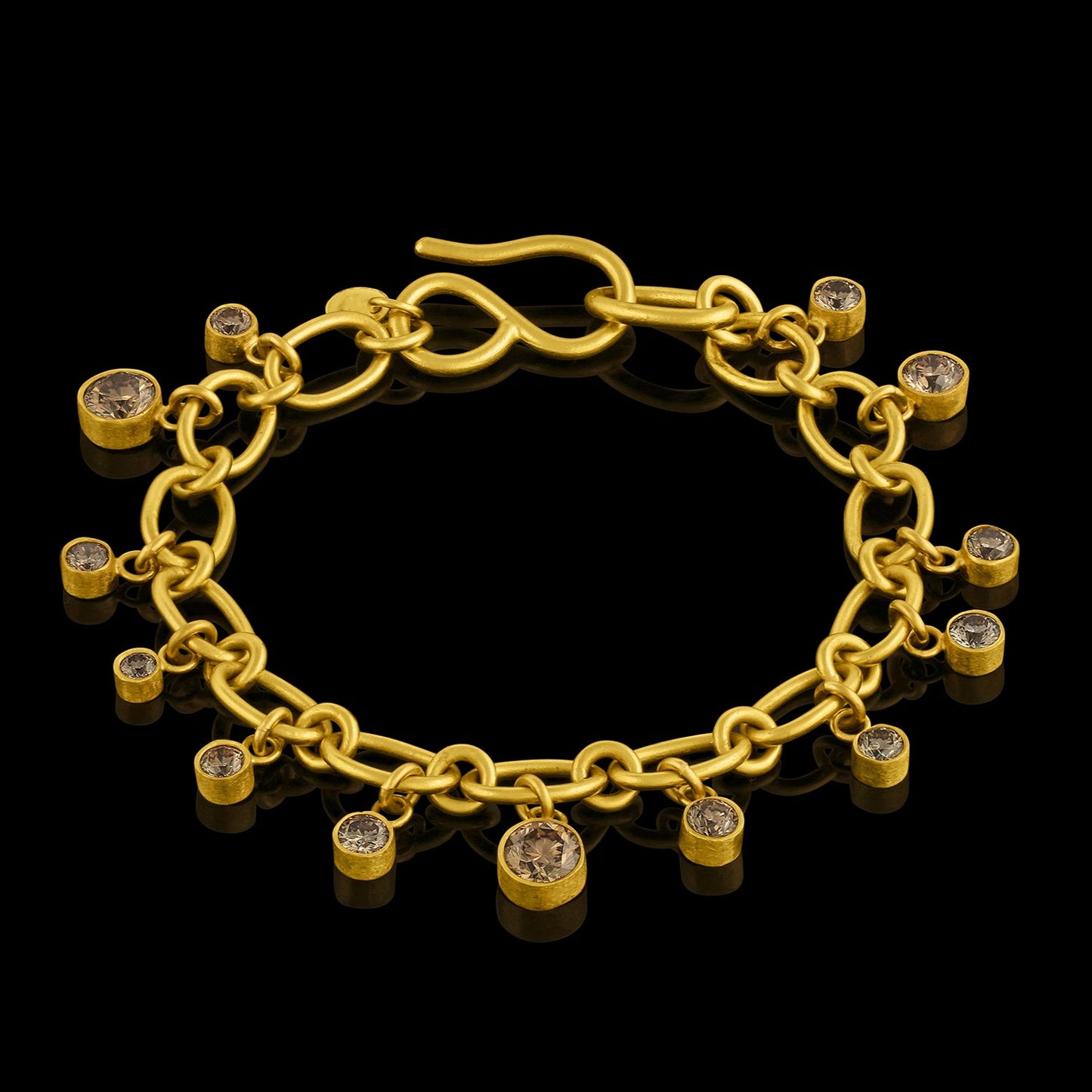 Charm Bracelet Champagne Diamonds