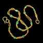 Emerald and Gold Bead Multi Strand Necklace