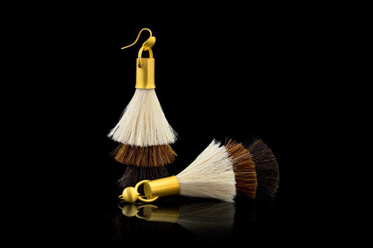 Tiered Horsehair Earrings