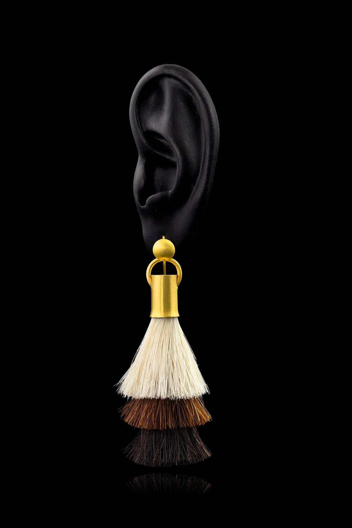 Tiered Horsehair Earrings