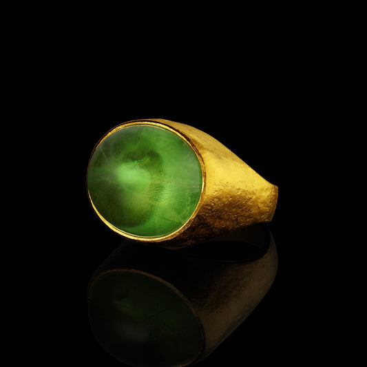 Peridot Roman Signet Ring