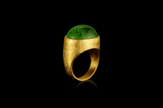 Peridot Roman Signet Ring