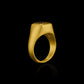 Asscher-Cut Yellow Sapphire Medici Signet Ring