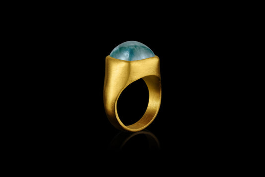 Aquamarine Medici Signet Ring