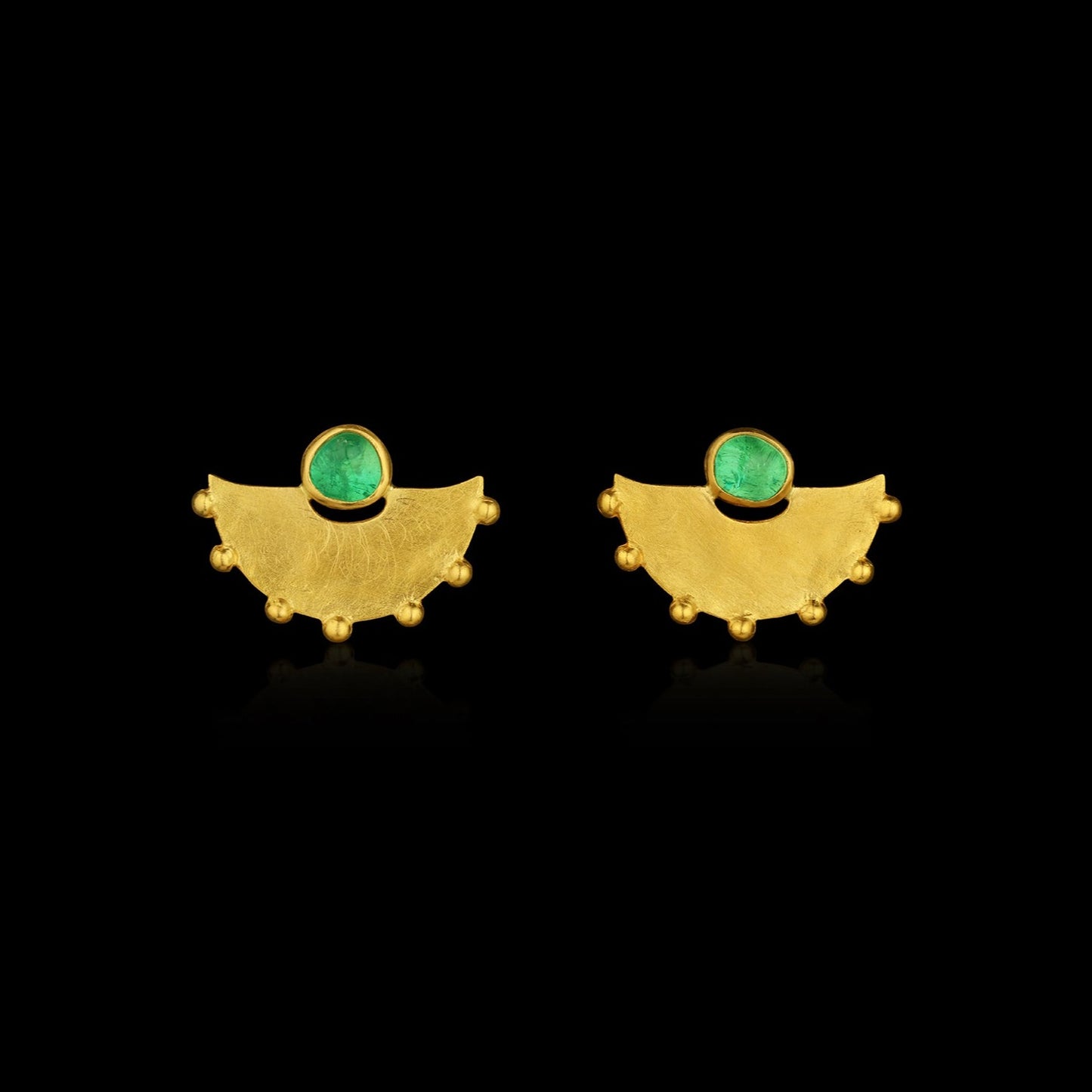 Emerald Mochica Post Earrings