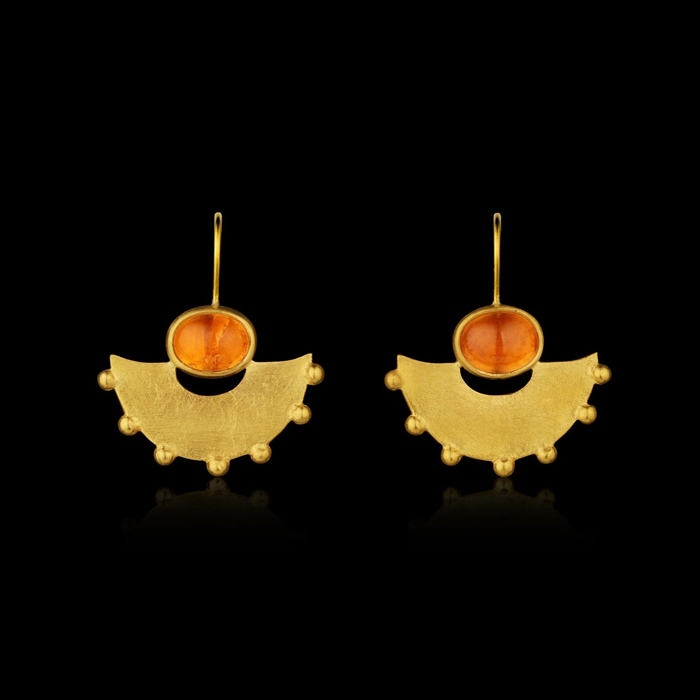 Mandarin Garnet Mochica Drop Earrings