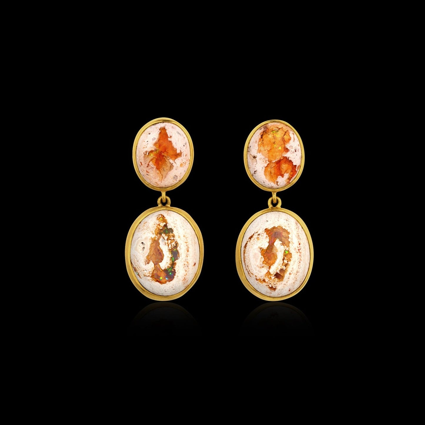 Fire Opal Drop Earrings