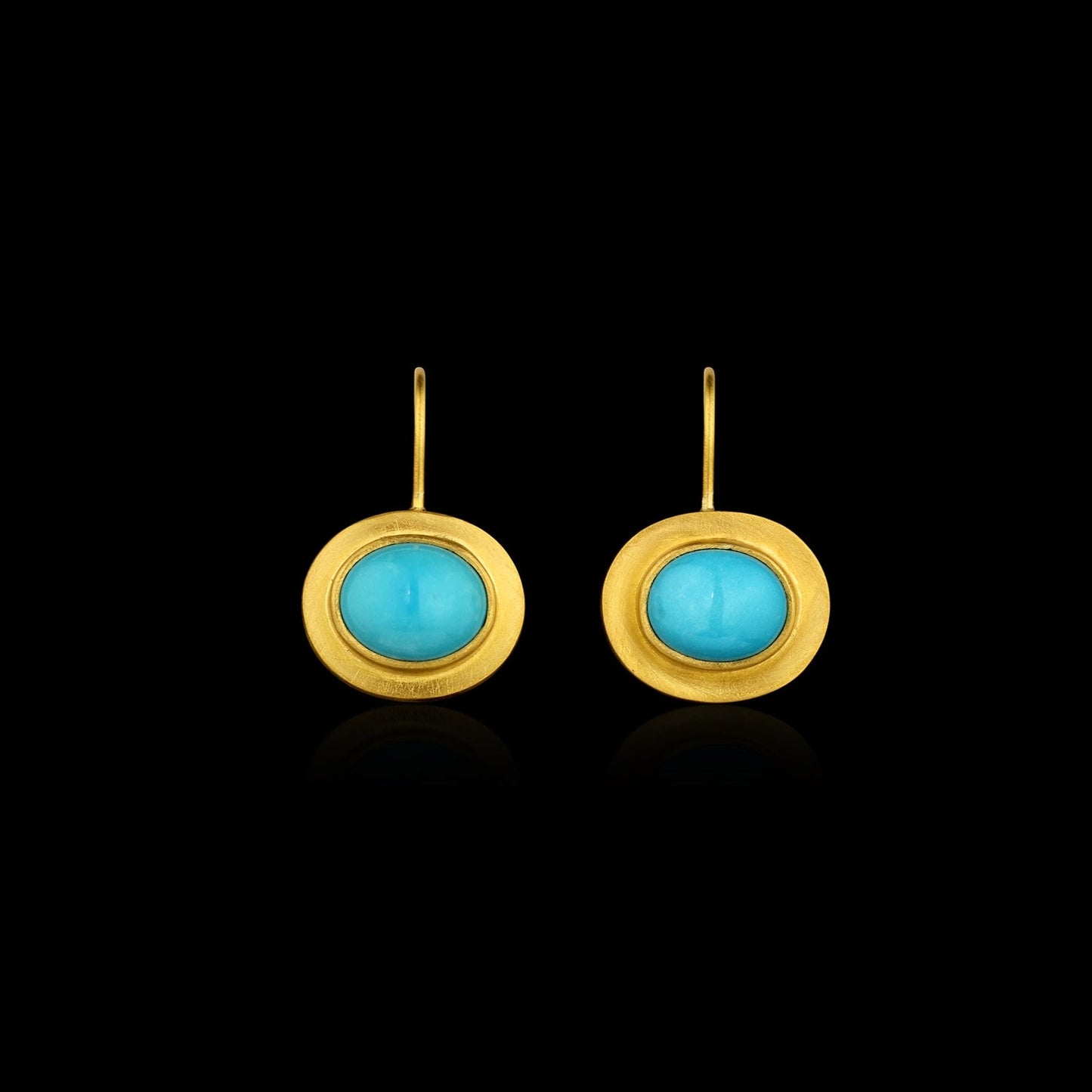 Turquoise Frame Drop Earring