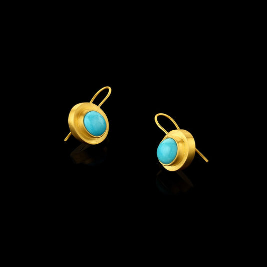 Turquoise Frame Drop Earring