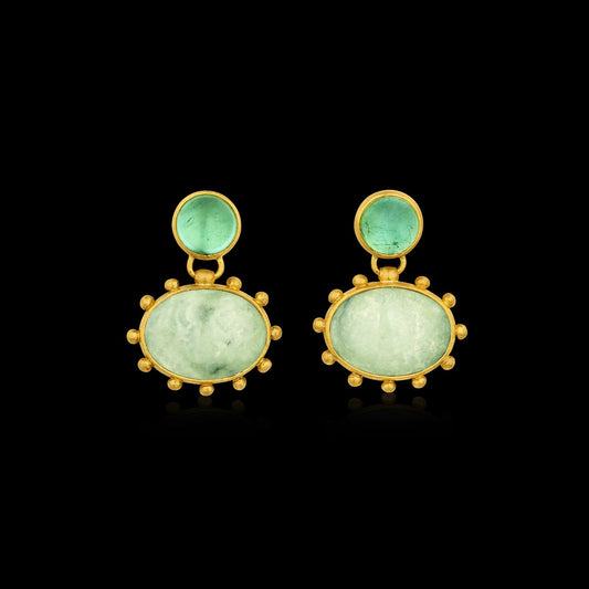 Variscite Water Drop Post Earrings