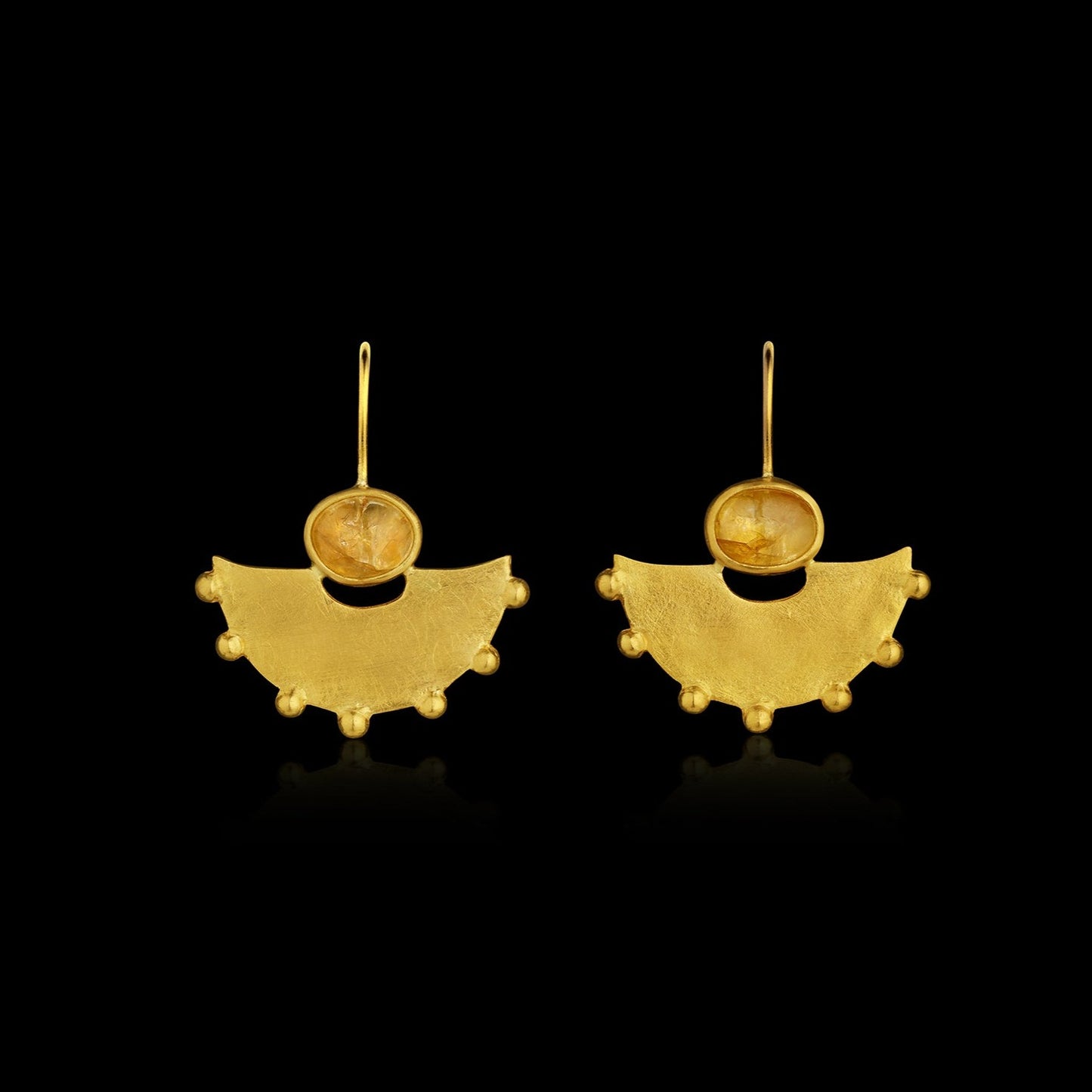 Yellow Sapphire Mochica Drop Earrings