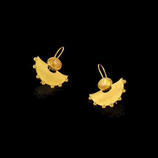 Yellow Sapphire Mochica Drop Earrings