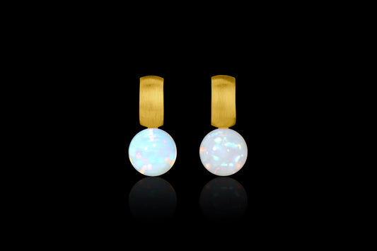 Opal Chunky Hoop Earrings