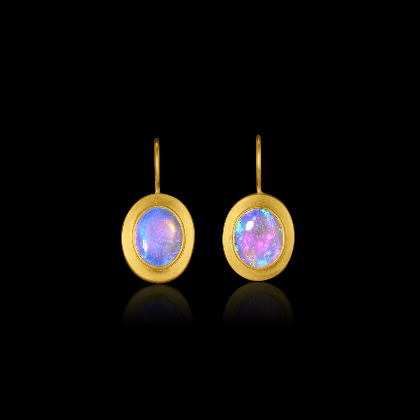 Portrait Opal Frame Drop Earrings
