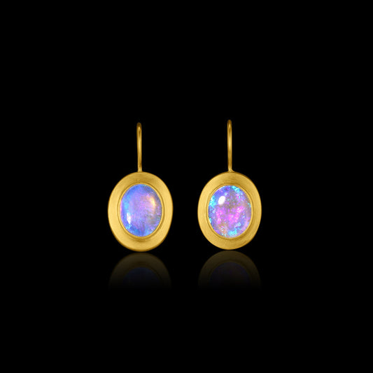 Portrait Opal Frame Drop Earrings