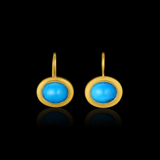 Turquoise Frame Drop Earring