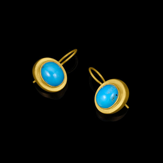Turquoise Frame Drop Earring