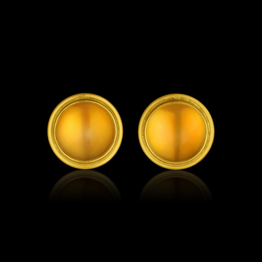 Bombé Citrine Frame Earrings