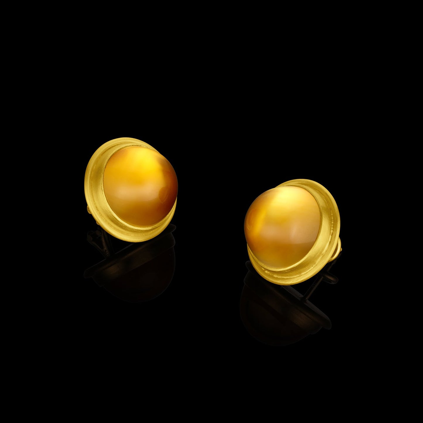 Bombé Citrine Frame Earrings