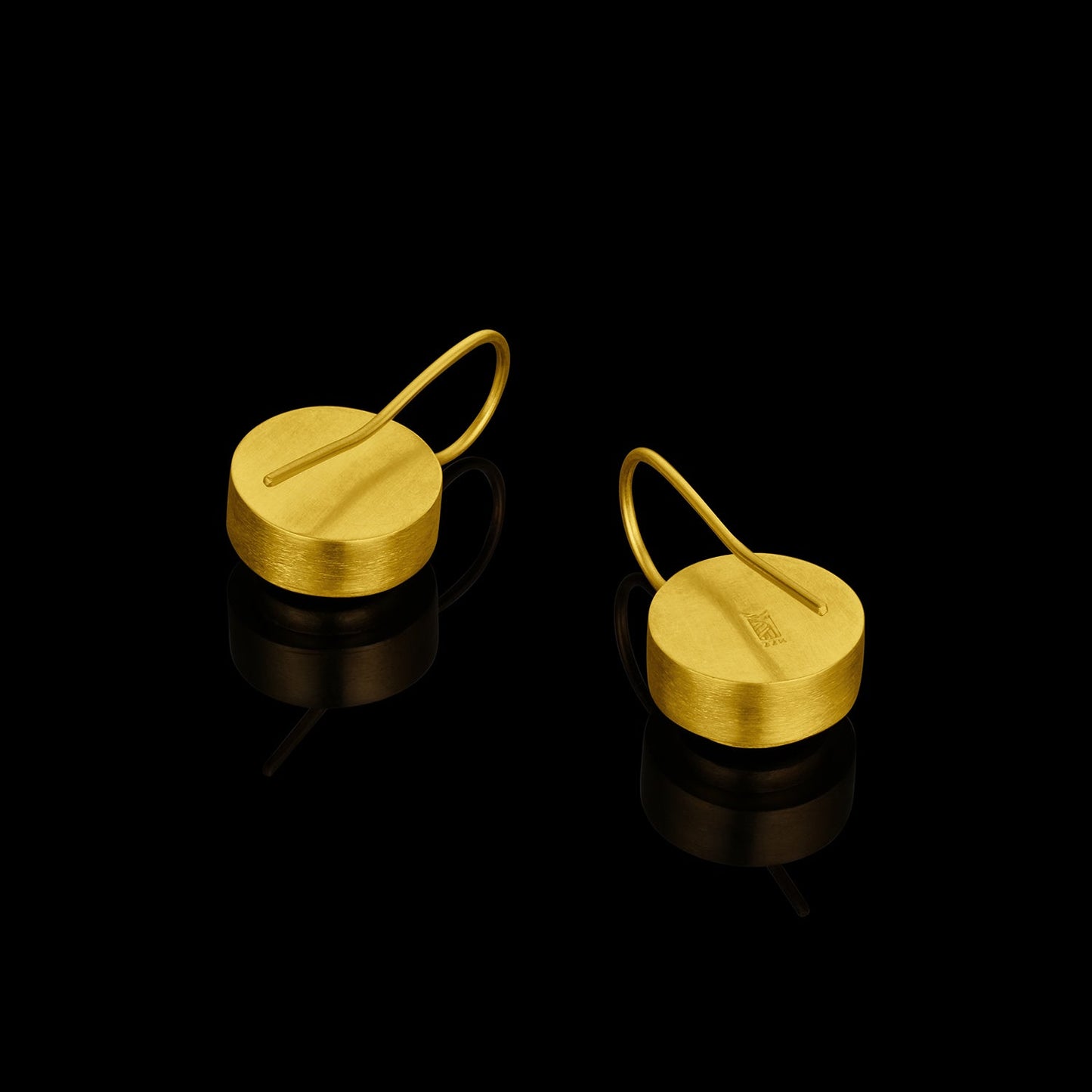 Peach Tourmaline Frame Drop Earrings