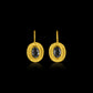 Spinel Sun Frame Drop  Earrings