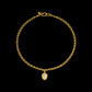 Pear-Shaped Antique Diamond Drop Pendant Necklace