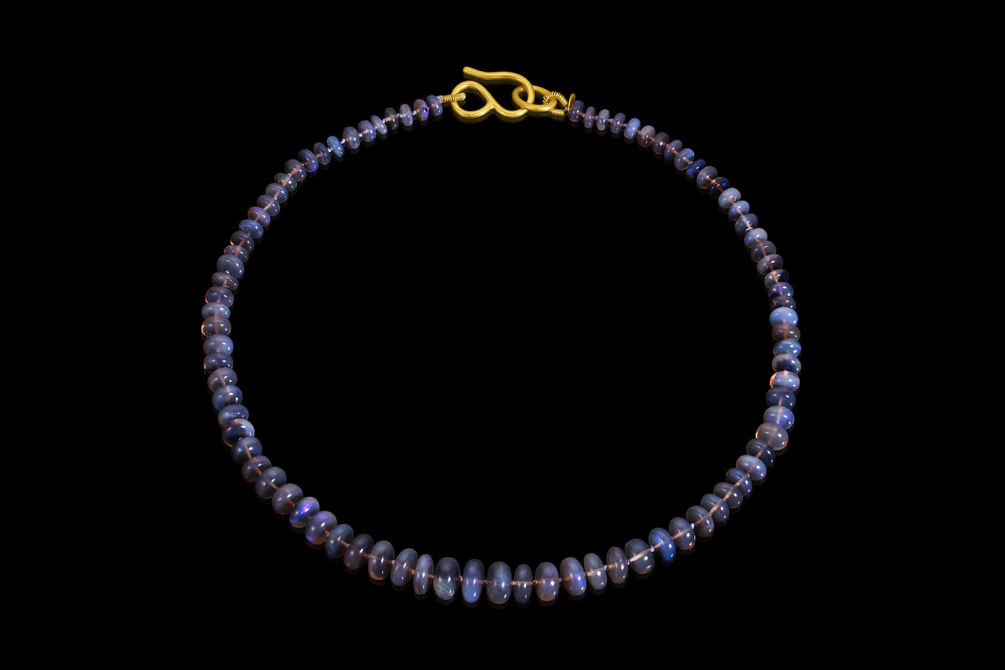Lavender Opal Bead Necklace