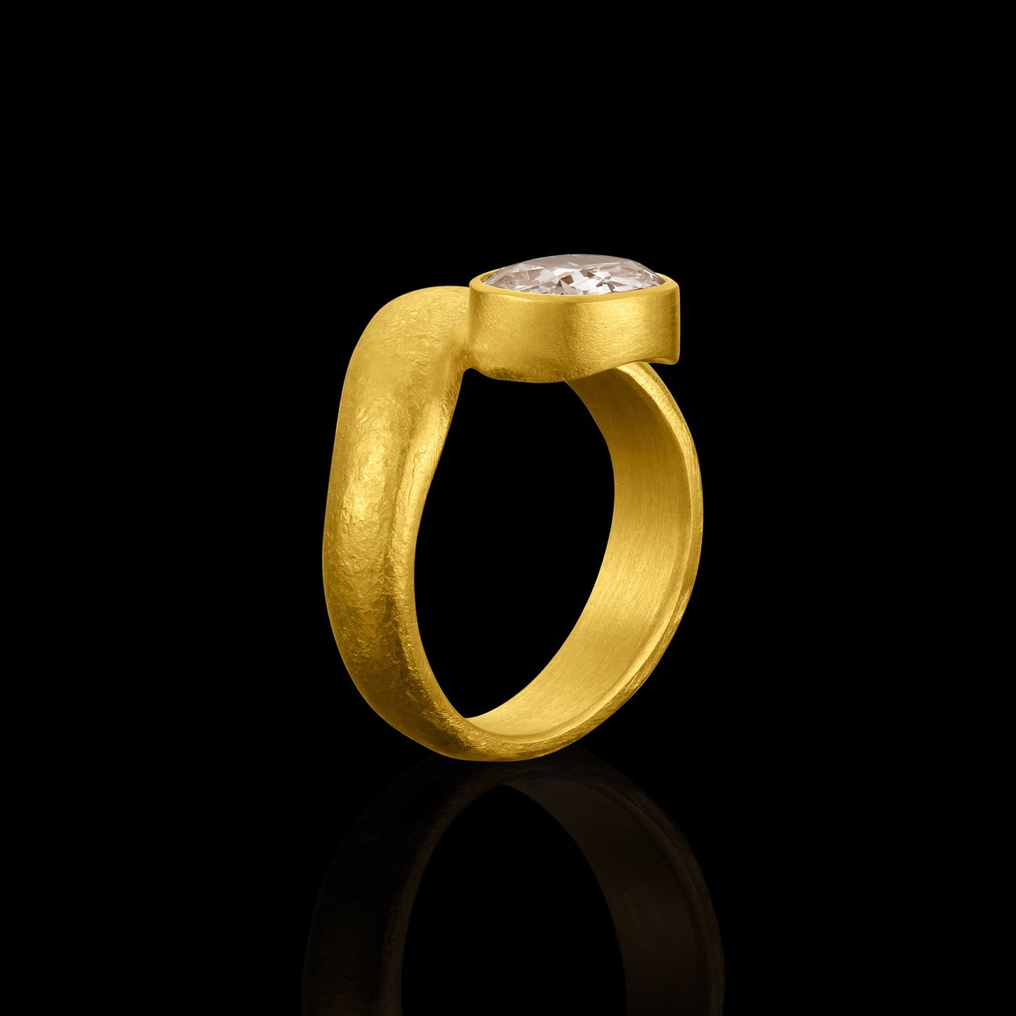 Antique Cushion-Cut Diamond Cycladic Ring