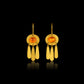 Mandarin Garnet Sun Drop Earrings