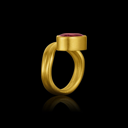 Pink Tourmaline Cycladic Ring