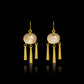 Rutile Quartz Hanging Bells Earrings