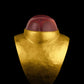 Peach Tourmaline Domed Ring Band