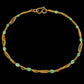 Emerald and Gold Bead Multi Strand Necklace