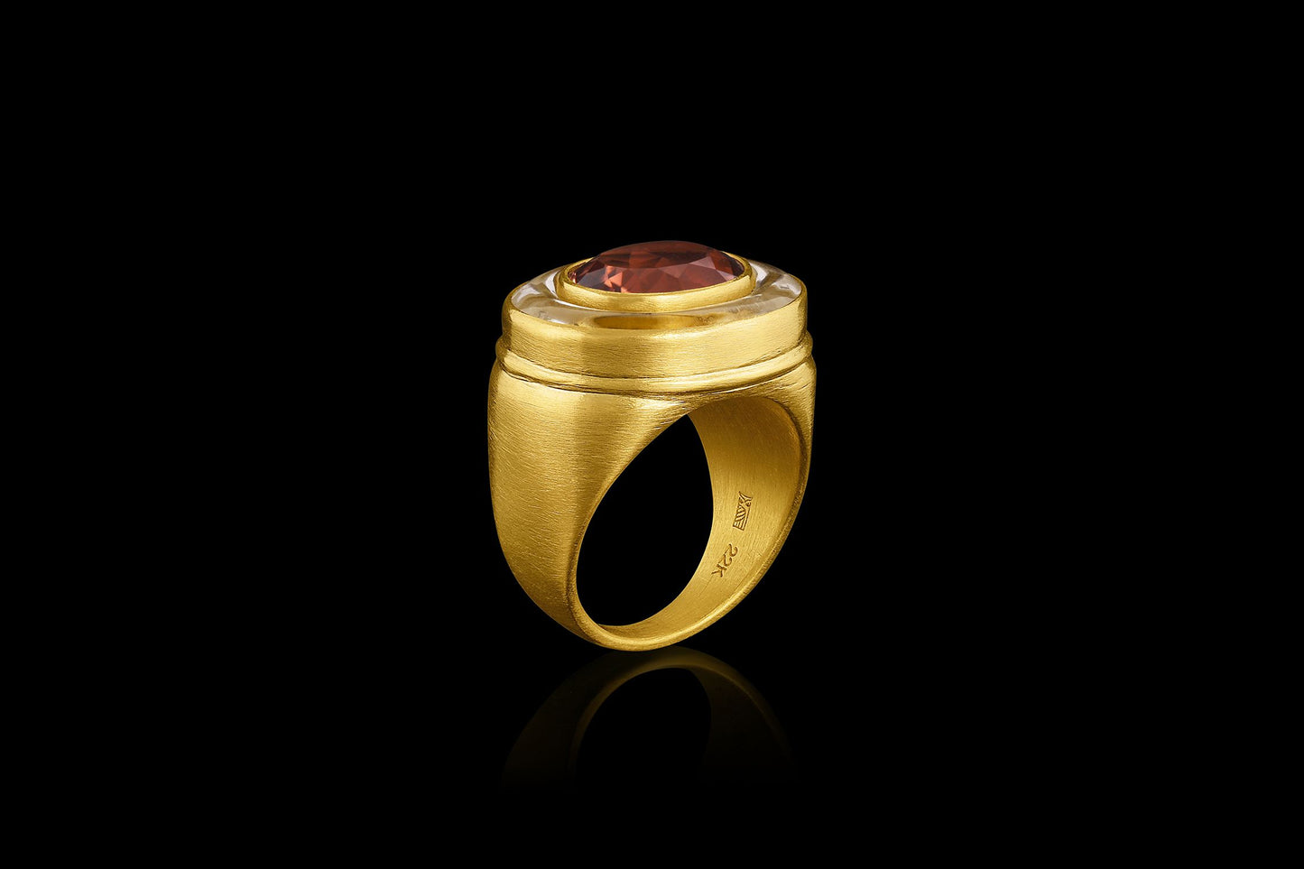 Whiskey Tourmaline Waters Ring