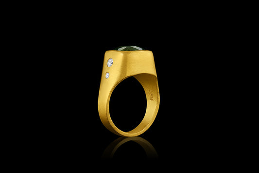 Hunter Tourmaline Medici Signet Ring