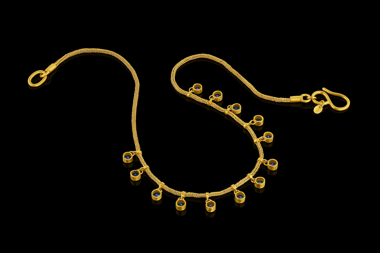 Grecian Sapphire Drop Necklace