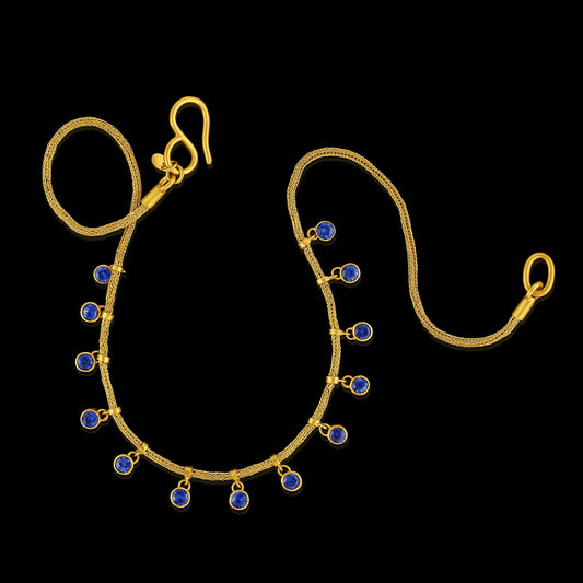 Grecian Sapphire Drop Necklace