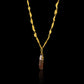 Ancient Greek Agate Grasshopper (c. 300-200 BCE) suspended from a modern gold bail. Hanging on gold flake chain.