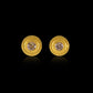 Post earrings adorned with granulation and a cognac diamond (1 cttw)