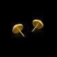 Post earrings adorned with granulation and a cognac diamond (1 cttw) - back