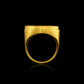Rock Crystal Bee Intaglio Tablet Signet Ring Side View