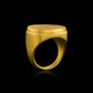 Rock Crystal Bee Intaglio Tablet Signet Ring Side View