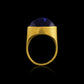 Tanzanite Cabochon Roman Signet Ring Side View