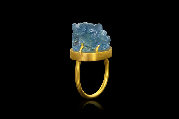 L'ATELIER NAWBAR Yellow Gold, Diamond, Mother-of-Pearl and Malachite Bond  Ring