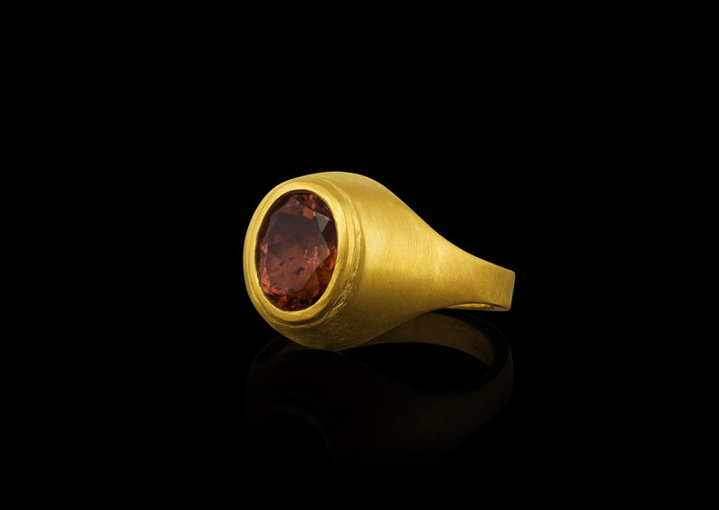 Clay Tourmaline Norse Signet Ring